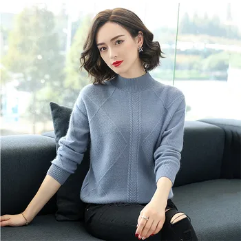 High Quality Women Cashmere Sweater 2019 New Turtleneck Pullover Knitted Winter Warm Short Cashmere Sweater Large Size Tops FC88
High Quality Women Cashmere Sweater 2019 New Turtleneck Pullover Knitted Winter Warm Short Cashmere Sweater Large Size Tops FC88