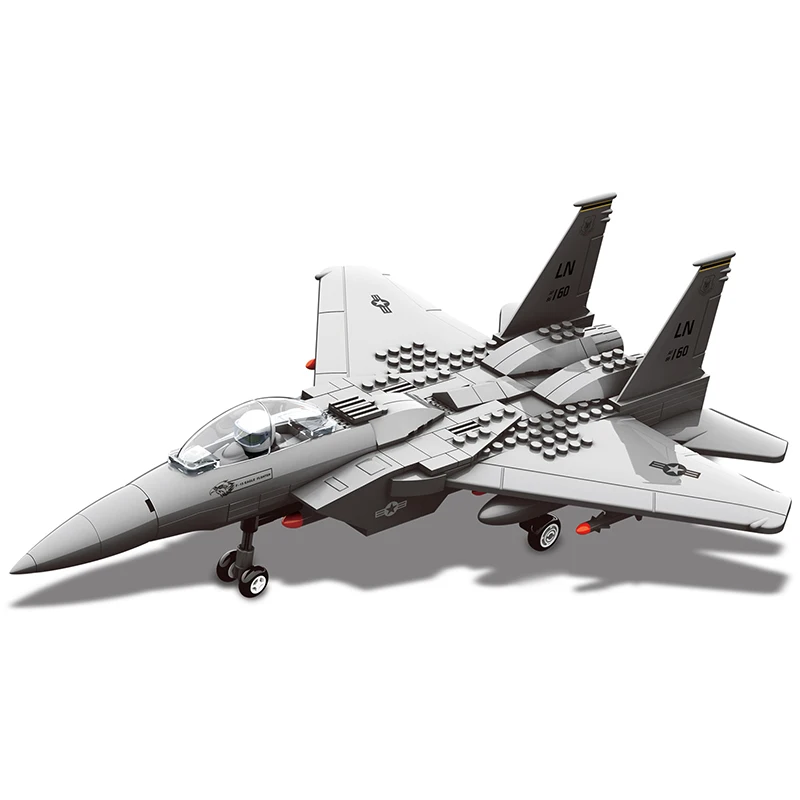 Wange JX005 F15 Eagle Fighter Military Helicopter Building Blocks DIY Plane Bricks Educational Toys Compatible with Lego Technic
Wange JX005 F15 Eagle Fighter Military Helicopter Building Blocks DIY Plane Bricks Educational Toys Compatible with Lego Technic