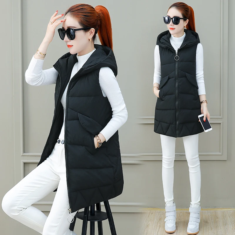 Spring Winter Women Vest Jacket Warm Cotton Hooded Autumn Plus Size Waistcoat female Long Vests My NewIn Sleeveless Coat
Spring Winter Women Vest Jacket Warm Cotton Hooded Autumn Plus Size Waistcoat female Long Vests My NewIn Sleeveless Coat