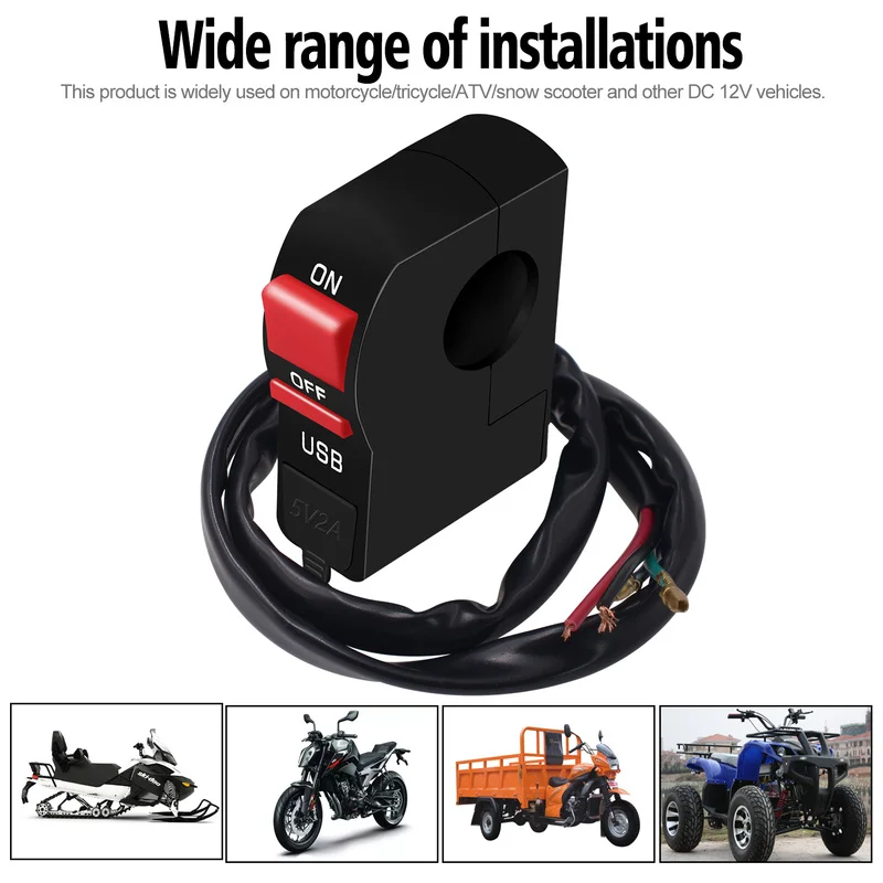 Universal Motorcycle Handlebar Headlight Switch USB Car Charger Button Switch 12VDC Head Lamp Control Switch Auto Accessories
Universal Motorcycle Handlebar Headlight Switch USB Car Charger Button Switch 12VDC Head Lamp Control Switch Auto Accessories