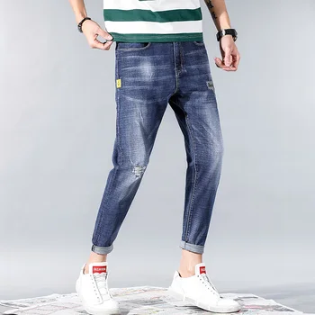 Spring New Jeans Men Elasticity Slim Fashion Washed Holes Denim Pants Man Streetwear Wild Hip Hop Trousers Male Clothes
Spring New Jeans Men Elasticity Slim Fashion Washed Holes Denim Pants Man Streetwear Wild Hip Hop Trousers Male Clothes