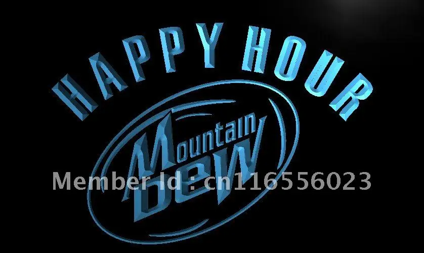 LA660- Mountain Dew Happy Hour Beer Bar LED Neon Light Sign home decor crafts | Дом и сад