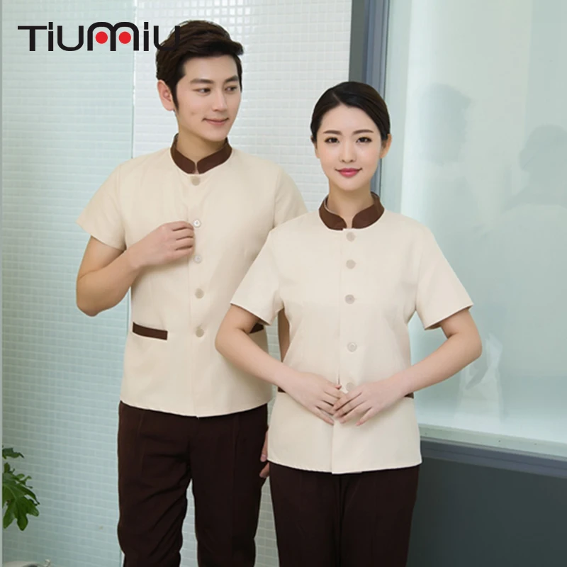 2018 New Summer Cleaning Uniforms Short Sleeve Workwear Jacket Uniform Cleaning Waiter Men Women Hotel Cleaning Service Uniforms
2018 New Summer Cleaning Uniforms Short Sleeve Workwear Jacket Uniform Cleaning Waiter Men Women Hotel Cleaning Service Uniforms