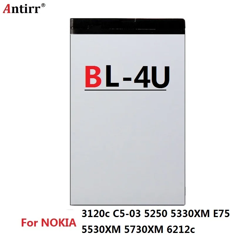 BL-4U BL 4U телефон Батарея для Nokia 206 515 5250 5330 XpressMusic 5730 C5-03 E66 Asha 300 500 8800 арте E75