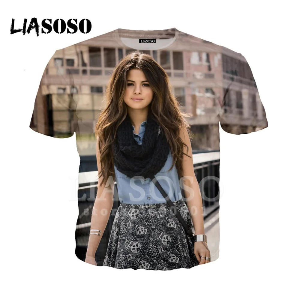 LIASOSO 3D Print Women Men America Singer Selena Gomez Tshirt Summer T-shirt Hip Hop Pullover O-Neck Cool Tee shirts X1280
LIASOSO 3D Print Women Men America Singer Selena Gomez Tshirt Summer T-shirt Hip Hop Pullover O-Neck Cool Tee shirts X1280