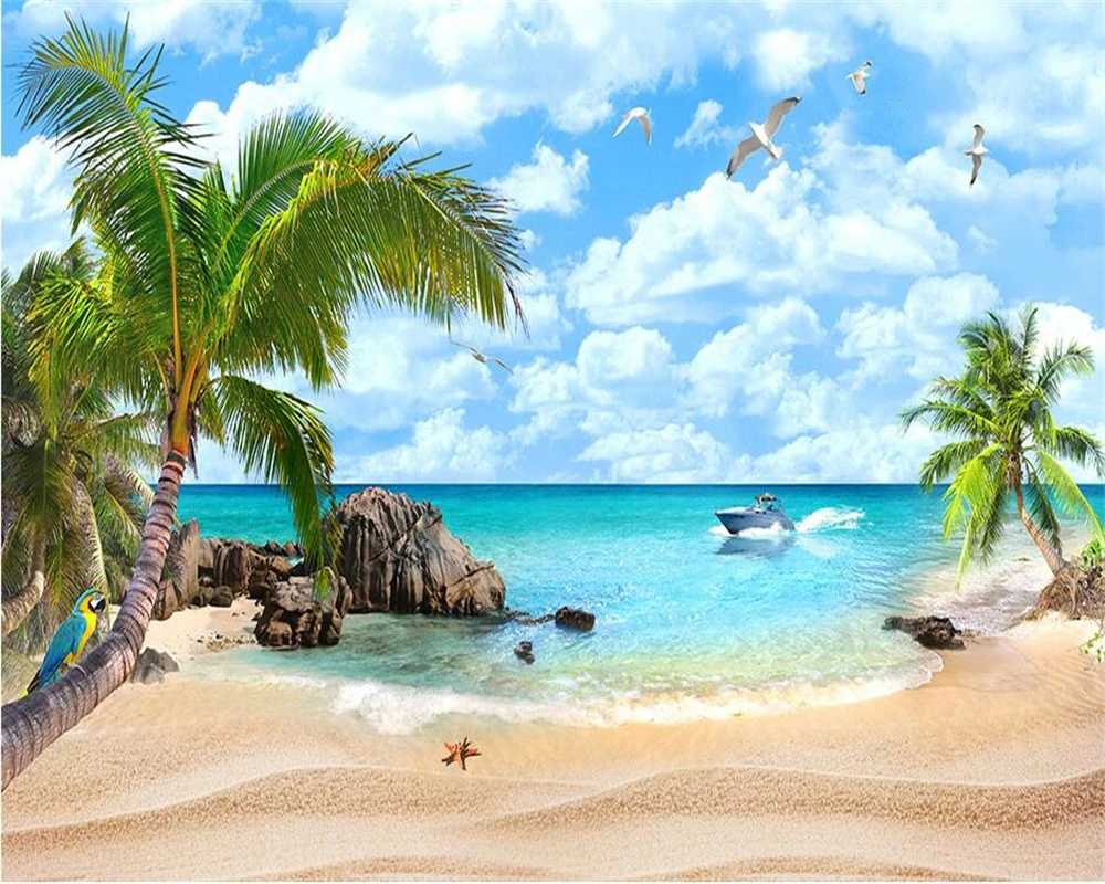 Custom wallpaper seascape beach landscape TV background wall home decoration murals living room 3d wallpaper
Custom wallpaper seascape beach landscape TV background wall home decoration murals living room 3d wallpaper