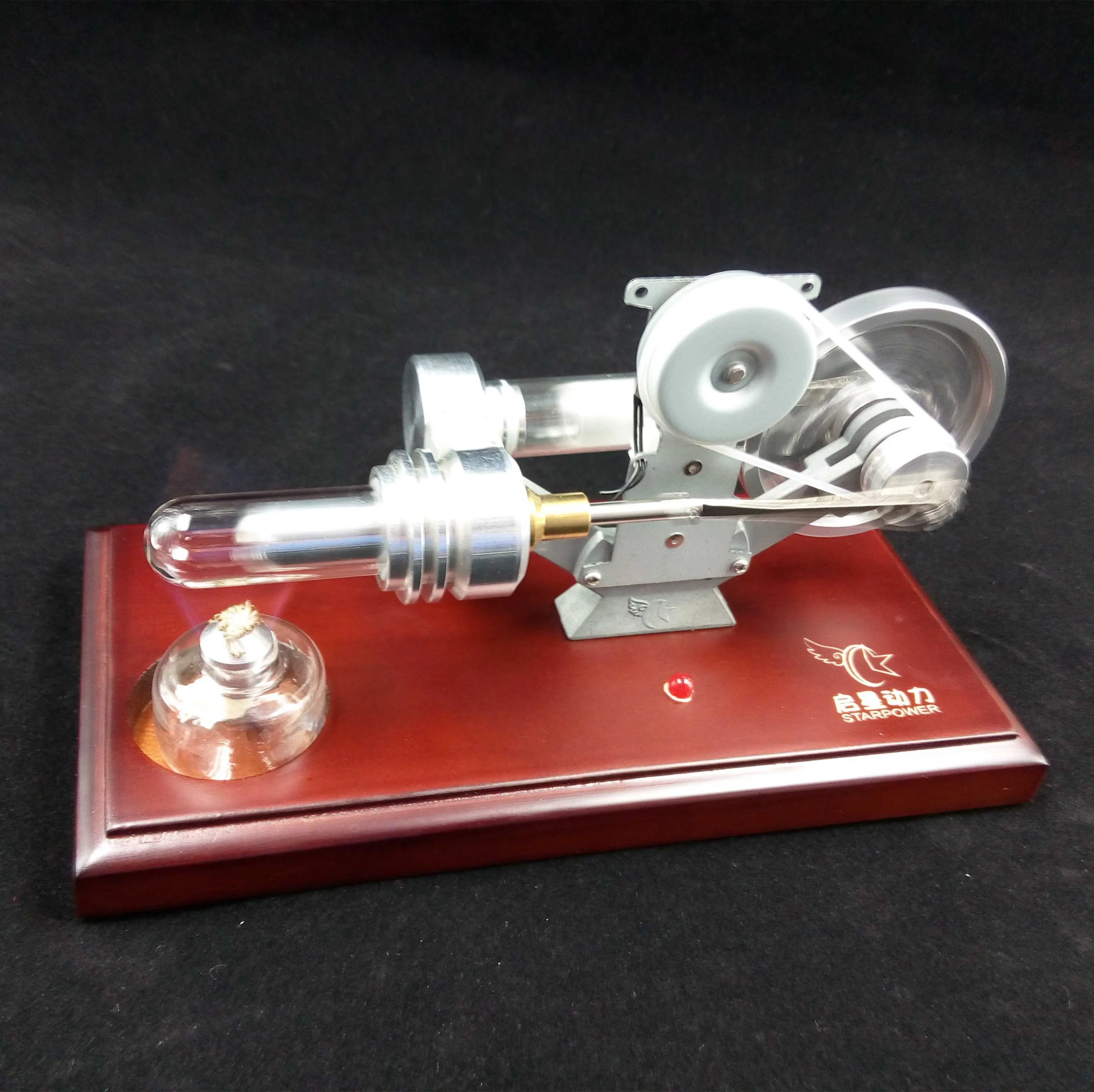 Mini Stirling Engine Model with LED light Can Launch Micro Hot Air Generator Scientific Experiment Creative Gift 180x90x90mm
Mini Stirling Engine Model with LED light Can Launch Micro Hot Air Generator Scientific Experiment Creative Gift 180x90x90mm