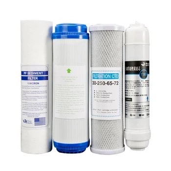 10-Inch water purifier filter PP cotton + granular carbon UDF + compressed carbon CTO+ small T33 postposition activated carbon
10-Inch water purifier filter PP cotton + granular carbon UDF + compressed carbon CTO+ small T33 postposition activated carbon