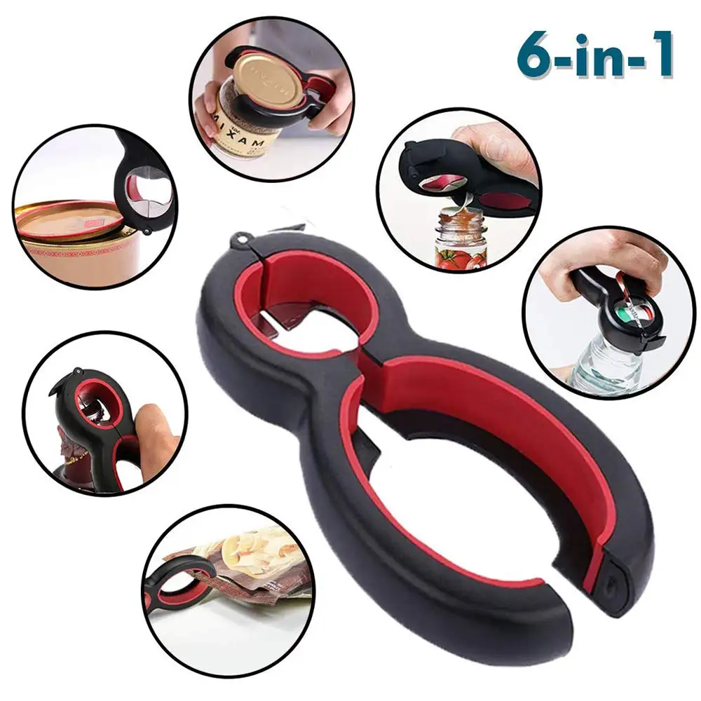 6-in-1 Multi Opener Jar Bottle Can Opener Bag Opener Kitchen Tool Lid Twist Off Seal Gripper Remover Soda Bottle Cap Openers
6-in-1 Multi Opener Jar Bottle Can Opener Bag Opener Kitchen Tool Lid Twist Off Seal Gripper Remover Soda Bottle Cap Openers