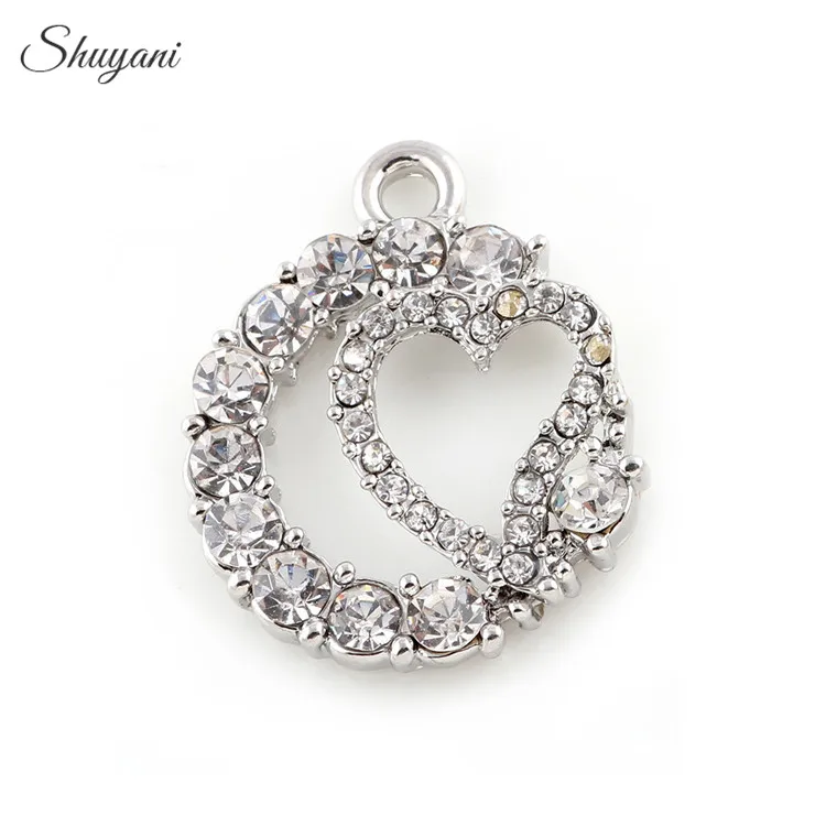 20PCS Fashion Crystal Heart Charms Rhinestone Love Heart Charms Pendant fit Necklace Bracelet Jewelry Findings 19*23mm
20PCS Fashion Crystal Heart Charms Rhinestone Love Heart Charms Pendant fit Necklace Bracelet Jewelry Findings 19*23mm