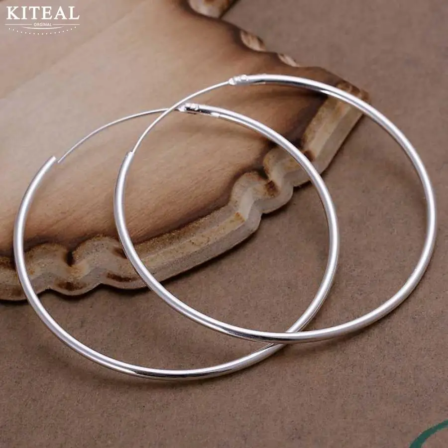 Женские серьги кольца с круглым гладким покрытием элегантные ювелирные