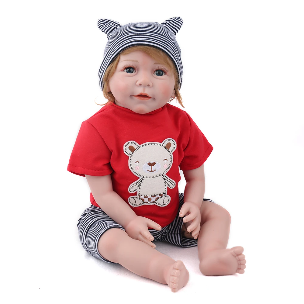 Reborn baby doll Silicone Soft handmade babe boneca girl promotion lifelike real 22"55 vinyl christmas gift kids Toys
Reborn baby doll Silicone Soft handmade babe boneca girl promotion lifelike real 22"55 vinyl christmas gift kids Toys