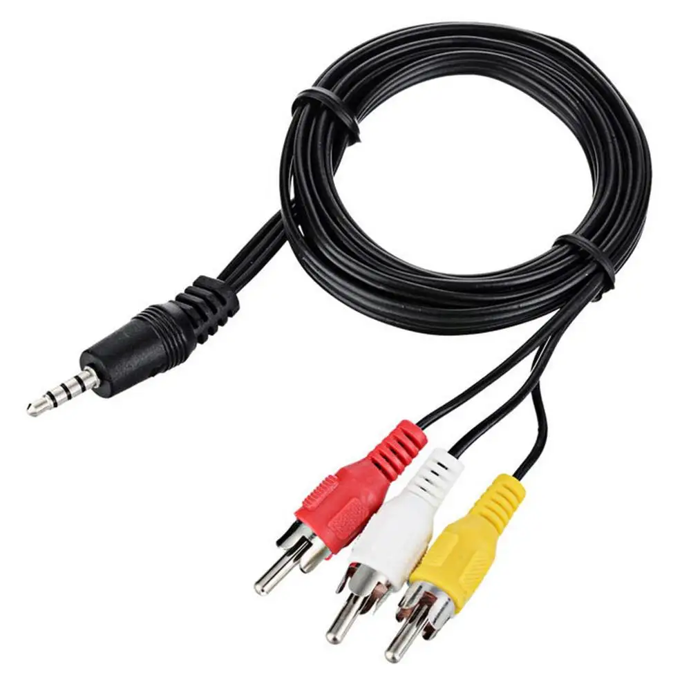 3.5mm Plug to 3 RCA Camcorder Audio Video A/V Cable 6Feet for Sony JVC Panasonic Canon Samsung Camcorders
3.5mm Plug to 3 RCA Camcorder Audio Video A/V Cable 6Feet for Sony JVC Panasonic Canon Samsung Camcorders