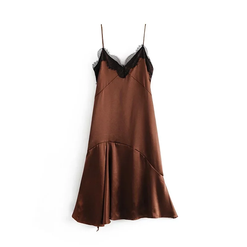 2019 Spring New Arrival Slim Underwear Style Lace Stitching Sling Sexy Dress Soft & Silky Feel Irregular Dress Free Shipping
2019 Spring New Arrival Slim Underwear Style Lace Stitching Sling Sexy Dress Soft & Silky Feel Irregular Dress Free Shipping