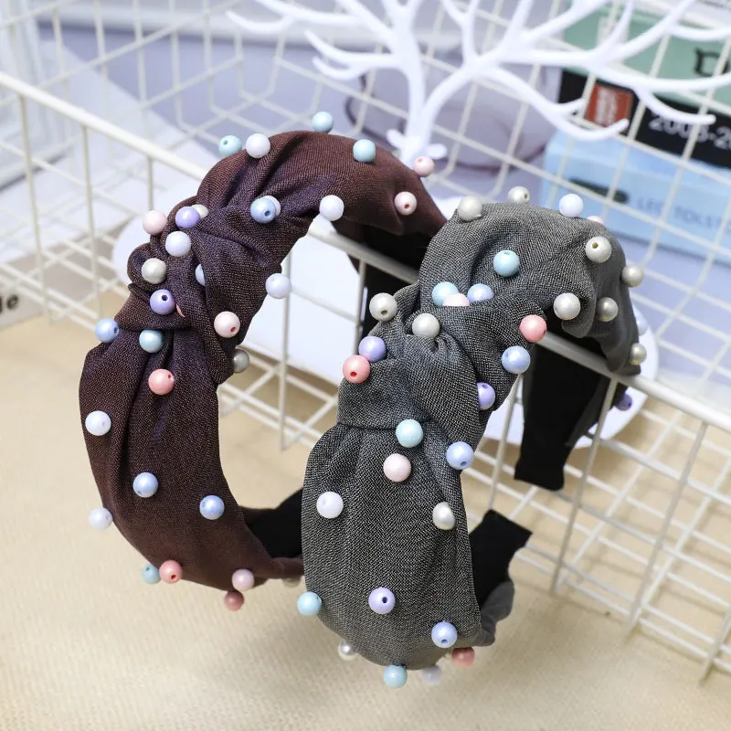 Fioday New Center Knot Wide Hairband with Pearl Solid Color Knotted Hairband Elegent Hoops for Women Hair Accessories
Fioday New Center Knot Wide Hairband with Pearl Solid Color Knotted Hairband Elegent Hoops for Women Hair Accessories
