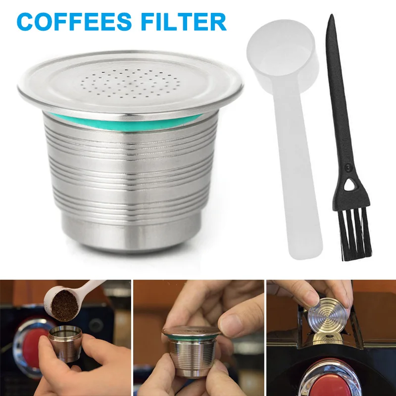 Reusable Refillable Coffee Capsule Filter Stainless Steel for Capsules Nespresso TSH Shop
Reusable Refillable Coffee Capsule Filter Stainless Steel for Capsules Nespresso TSH Shop