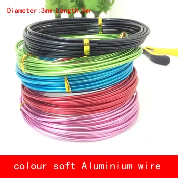 diameter 3mm length 5 meter Aluminum wire soft black gold blue sliver red color AL wire for lab DIY Horticultural model
diameter 3mm length 5 meter Aluminum wire soft black gold blue sliver red color AL wire for lab DIY Horticultural model
