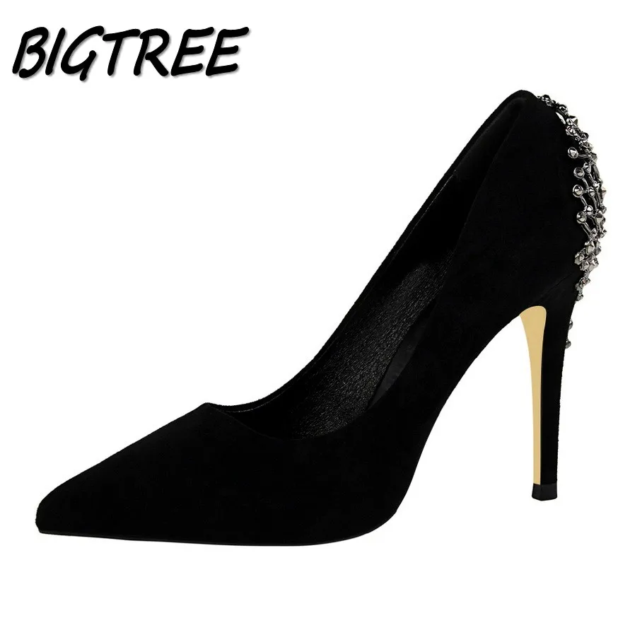 BIGTREE Women Thin Heels High heels Shoes Woman Pumps Ladies Fashion Wedding Party Dress sexy Metal Crystal Single Stilettos
BIGTREE Women Thin Heels High heels Shoes Woman Pumps Ladies Fashion Wedding Party Dress sexy Metal Crystal Single Stilettos
