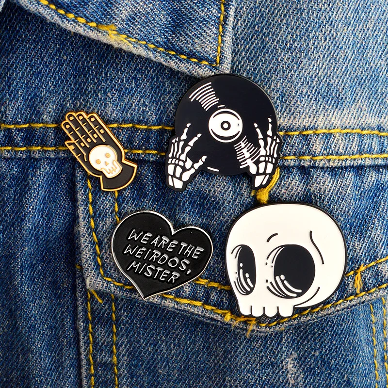 Brooch metal 1PCS Skull And CD-ROM Gothic Metal Badges Brooches Accessories Icons on Clothing T-shirt Clothes Bag Backpack
Brooch metal 1PCS Skull And CD-ROM Gothic Metal Badges Brooches Accessories Icons on Clothing T-shirt Clothes Bag Backpack