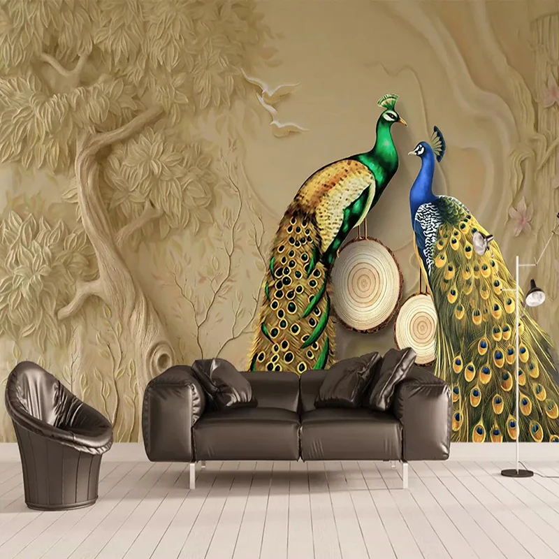 Custom Mural Wallpaper 3D Stereo Tree Peacock Photo Wall Painting Living Room Bedroom Background Wall Home Decor Papel De Parede
Custom Mural Wallpaper 3D Stereo Tree Peacock Photo Wall Painting Living Room Bedroom Background Wall Home Decor Papel De Parede