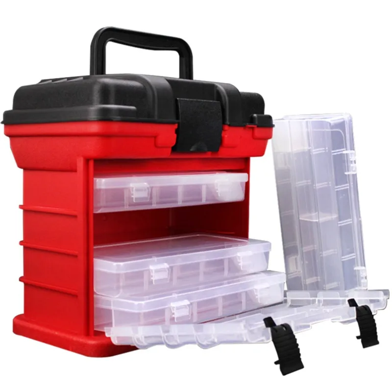 26x15x25cm 4 Layer Portable Carp Fishing Tackle Boxes Fishing Reel Line Lure Tool Storage Case
26x15x25cm 4 Layer Portable Carp Fishing Tackle Boxes Fishing Reel Line Lure Tool Storage Case