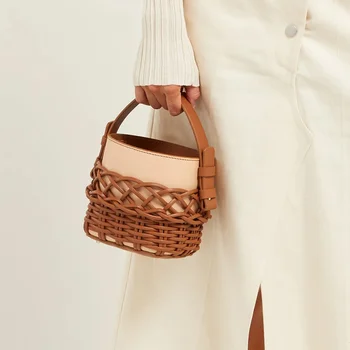 Baggage Women's New Fashion Knitted Color Bump Bucket with One Shoulder Inclined Bag Tide In 2019
Baggage Women's New Fashion Knitted Color Bump Bucket with One Shoulder Inclined Bag Tide In 2019