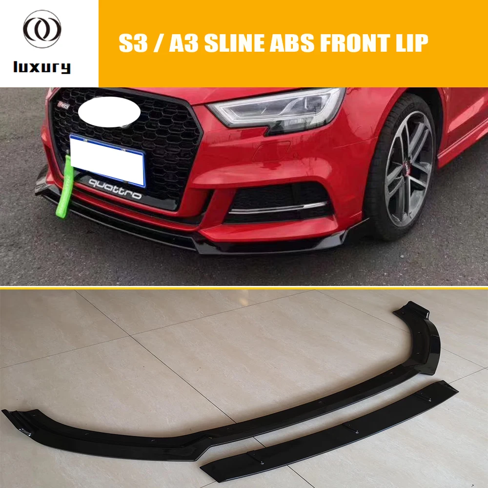 Глянцевая черная губа переднего бампера из АБС-пластика для Audi A3 S-line & S3 Only 2017-2020, автомобильный передний бампер для гоночного автомобиля, спойлер
Глянцевая черная губа переднего бампера из АБС-пластика для Audi A3 S-line & S3 Only 2017-2020, автомобильный передний бампер для гоночного автомобиля, спойлер