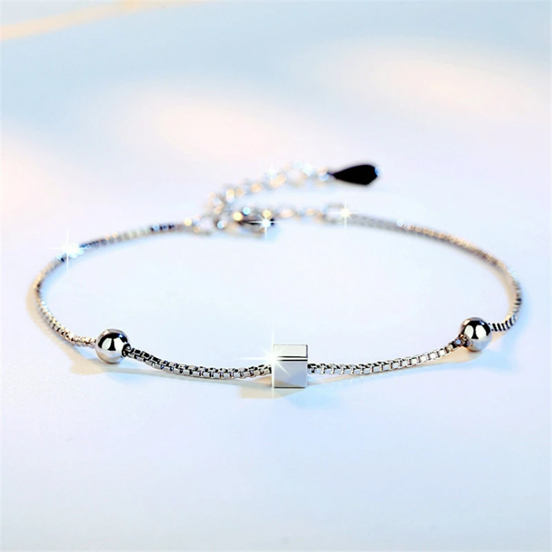 summer charm beads square box chain silver bracelet 925 ladies argent gifts for women girls best friend hand braslet KSL2028
summer charm beads square box chain silver bracelet 925 ladies argent gifts for women girls best friend hand braslet KSL2028