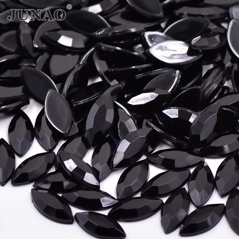 JUNAO 7*15mm Black Horse Eye Rhinestones Applique Flatback Acrylic Gems Non Hotfix Crystal Stones For Dress Jewelry Making
JUNAO 7*15mm Black Horse Eye Rhinestones Applique Flatback Acrylic Gems Non Hotfix Crystal Stones For Dress Jewelry Making