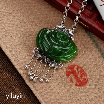 KJJEAXCMY Fine jewelry S990 pure silver peacock peacock hollowed mosaic jade blue sand stone Hong Kong Jade Pendant
KJJEAXCMY Fine jewelry S990 pure silver peacock peacock hollowed mosaic jade blue sand stone Hong Kong Jade Pendant