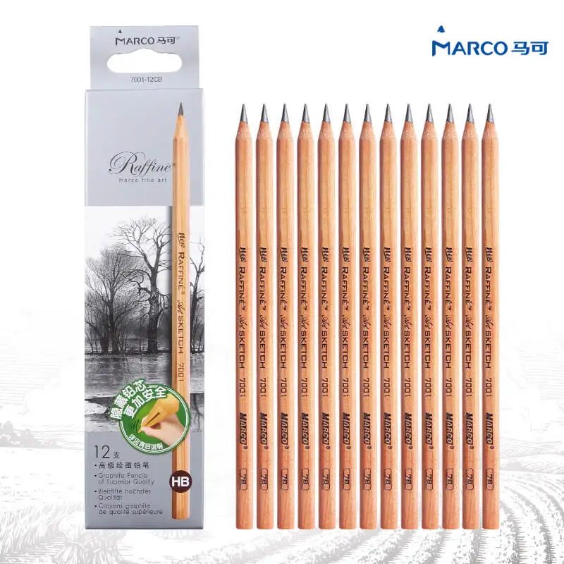 Lapices De Carbon Marco Raffine 12pcs 3H-9B Wood Sketch Drawing Pencil Set Art Supplies Charcoal Professional Sketching Pencils
Lapices De Carbon Marco Raffine 12pcs 3H-9B Wood Sketch Drawing Pencil Set Art Supplies Charcoal Professional Sketching Pencils