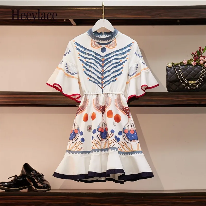 plus size luxury ruffle sleeve print casual a line chiffon women dress summer elegant office lady short dresses female clothes
plus size luxury ruffle sleeve print casual a line chiffon women dress summer elegant office lady short dresses female clothes