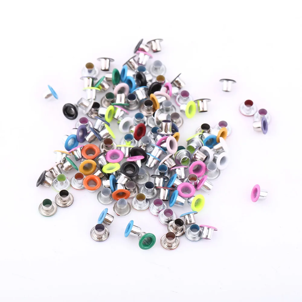 500Pcs/Lot Mixed Colors 3mm Round Shape Metal Eyelets Scrapbooking Card Making Craft Leather
500Pcs/Lot Mixed Colors 3mm Round Shape Metal Eyelets Scrapbooking Card Making Craft Leather