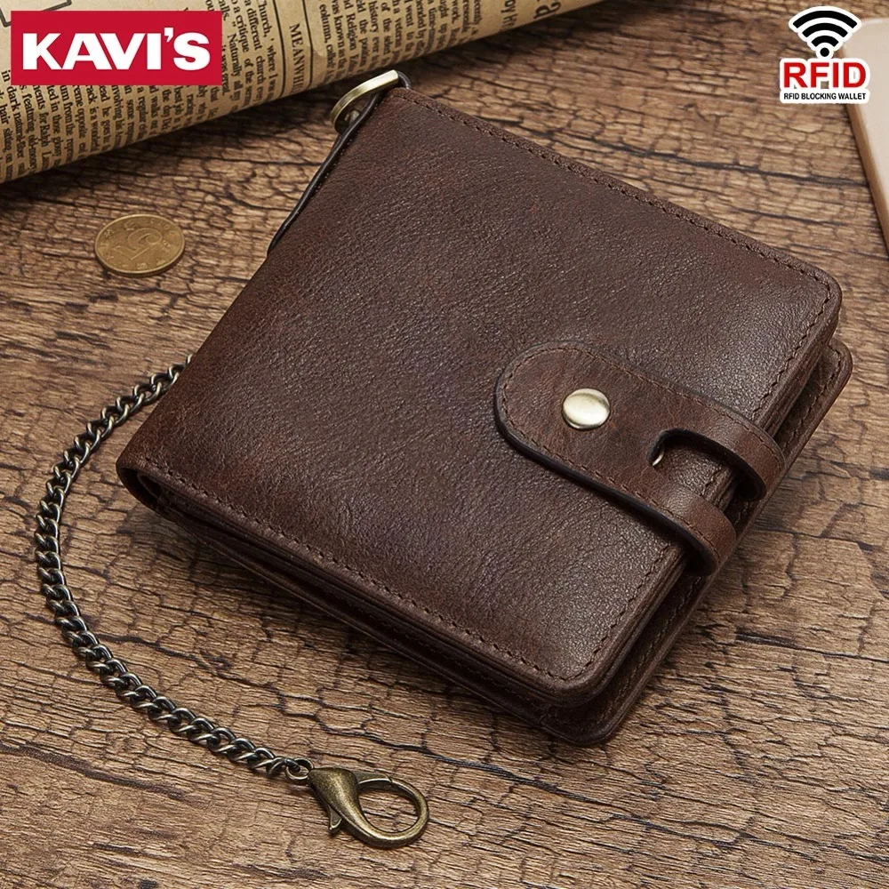 KAVIS 100% Genuine Leather RFID Wallet Men With Coin Pocket Short Wallets Small Zipper Walet with card holders Male Hasp Coffee
KAVIS 100% Genuine Leather RFID Wallet Men With Coin Pocket Short Wallets Small Zipper Walet with card holders Male Hasp Coffee