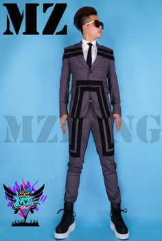 New Singers EXO Suit Men's Brand Dark Grey Article Black.Suit Pant Stage Costumes Formal Dress party costumes! S-5XL =
New Singers EXO Suit Men's Brand Dark Grey Article Black.Suit Pant Stage Costumes Formal Dress party costumes! S-5XL =