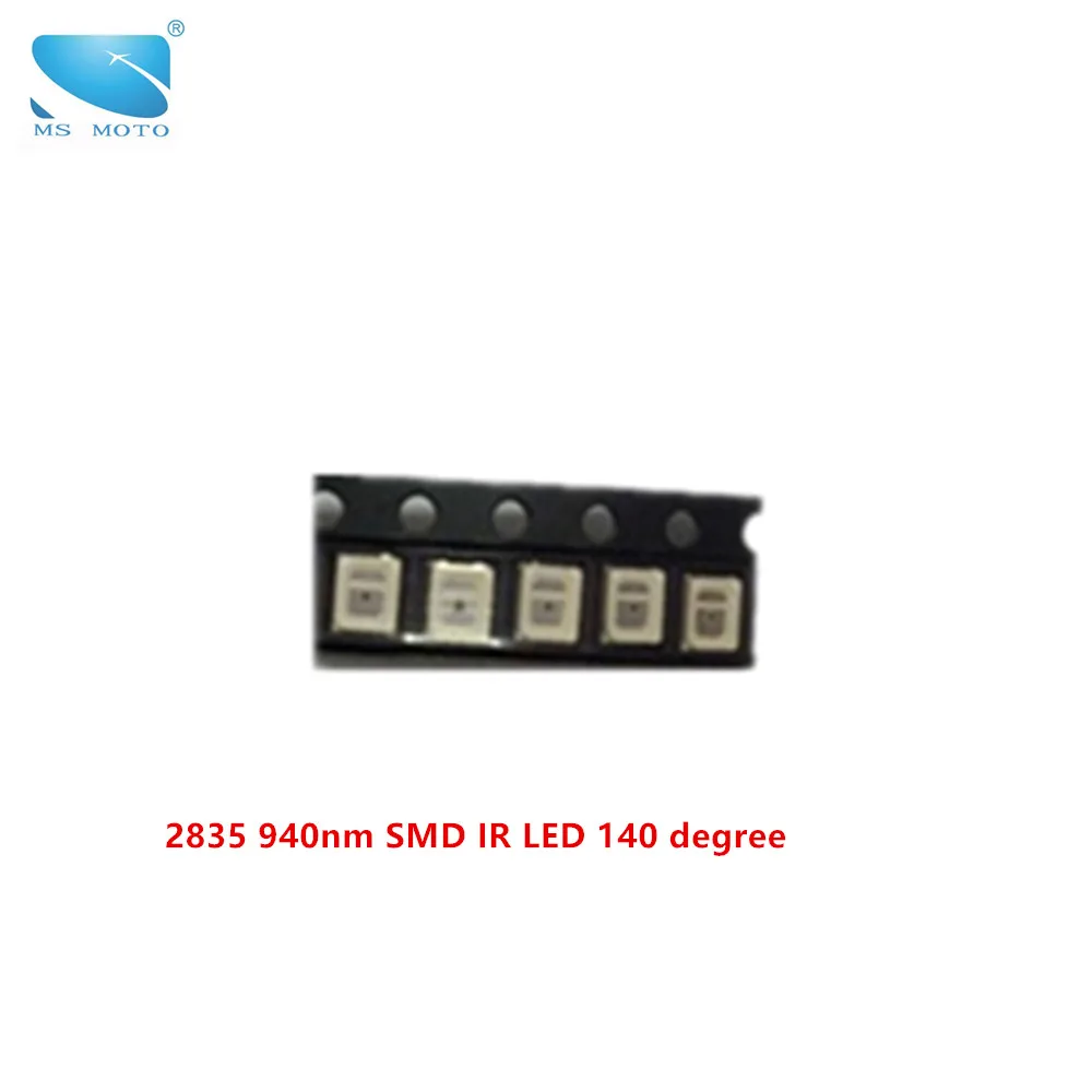 5PCS/lot 0.2W SMD 940nm invisible Infrared LED IRLED 14mil chips 2835 Surface Mounted Devices 140 degree For Security camera
5PCS/lot 0.2W SMD 940nm invisible Infrared LED IRLED 14mil chips 2835 Surface Mounted Devices 140 degree For Security camera