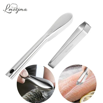 LMETJMA 2pcs/set Fish Scale Knife and Fish Bone Tweezers Stainless Steel Fish Scale Remover Knife Fish Skin Cleaner Scraper Peel
LMETJMA 2pcs/set Fish Scale Knife and Fish Bone Tweezers Stainless Steel Fish Scale Remover Knife Fish Skin Cleaner Scraper Peel