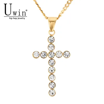 UWIN Iced Out Cross Pendant Rhinestone Bling Stainless Steel Men's Hip hop Pendant Necklace For Women Fashion Hiphop Jewelry
UWIN Iced Out Cross Pendant Rhinestone Bling Stainless Steel Men's Hip hop Pendant Necklace For Women Fashion Hiphop Jewelry
