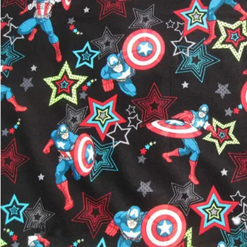 Width 140cm Black Bottom Cartoon Avengers Fabric Cotton Captain American Printed Cotton Fabric DIY Sewing Children Clothing
Width 140cm Black Bottom Cartoon Avengers Fabric Cotton Captain American Printed Cotton Fabric DIY Sewing Children Clothing