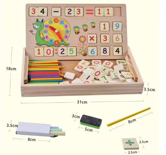 Multi-function digital computing learning box kindergarten building blocks puzzle explosion models wooden drawing board toys
Multi-function digital computing learning box kindergarten building blocks puzzle explosion models wooden drawing board toys