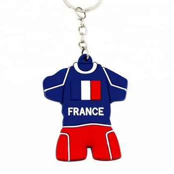 Custom soccer jersey keychain Personalized pvc football shirt rubber key ring France soccer team jersey souvenir CS-KR-018
Custom soccer jersey keychain Personalized pvc football shirt rubber key ring France soccer team jersey souvenir CS-KR-018