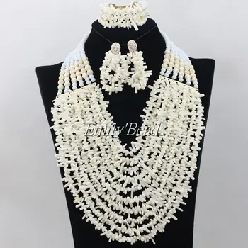 2015 Chunky White African Bridal Jewelry Sets Nigerian Wedding African Costume Beads Necklaces Jewelry Set Free Shipping AMJ735
2015 Chunky White African Bridal Jewelry Sets Nigerian Wedding African Costume Beads Necklaces Jewelry Set Free Shipping AMJ735