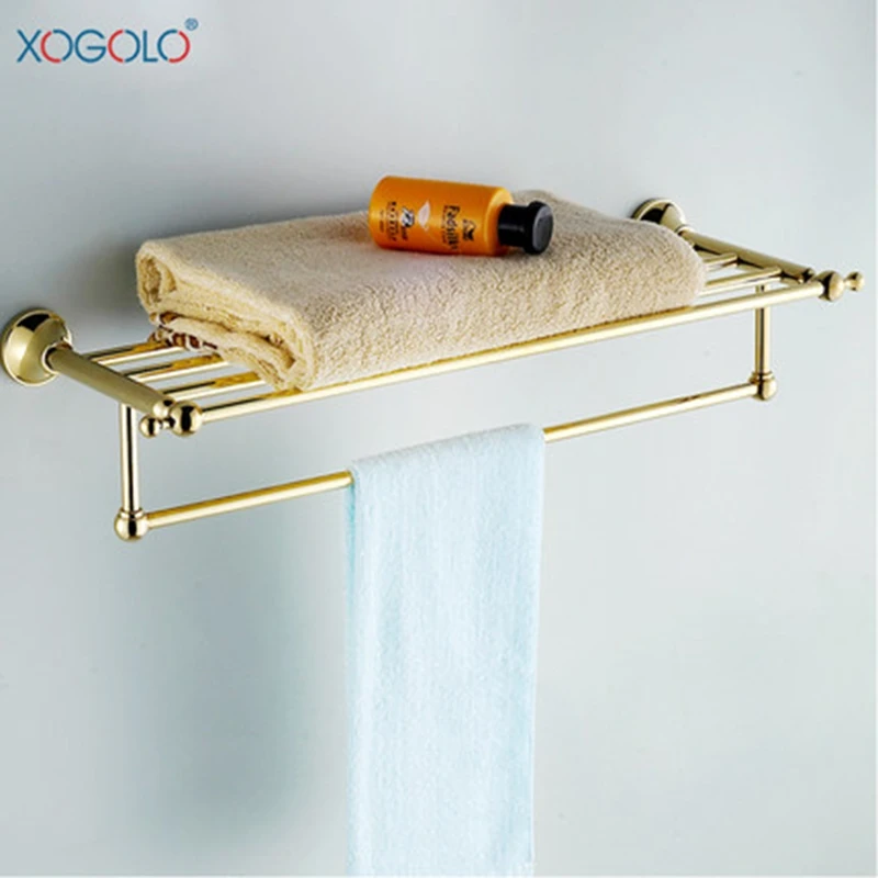 Xogolo Solid Copper Double Layer Gold Color Bath Towel Hangers With Towel Bars New Arrival Romantic Bathroom Towel Rack
Xogolo Solid Copper Double Layer Gold Color Bath Towel Hangers With Towel Bars New Arrival Romantic Bathroom Towel Rack