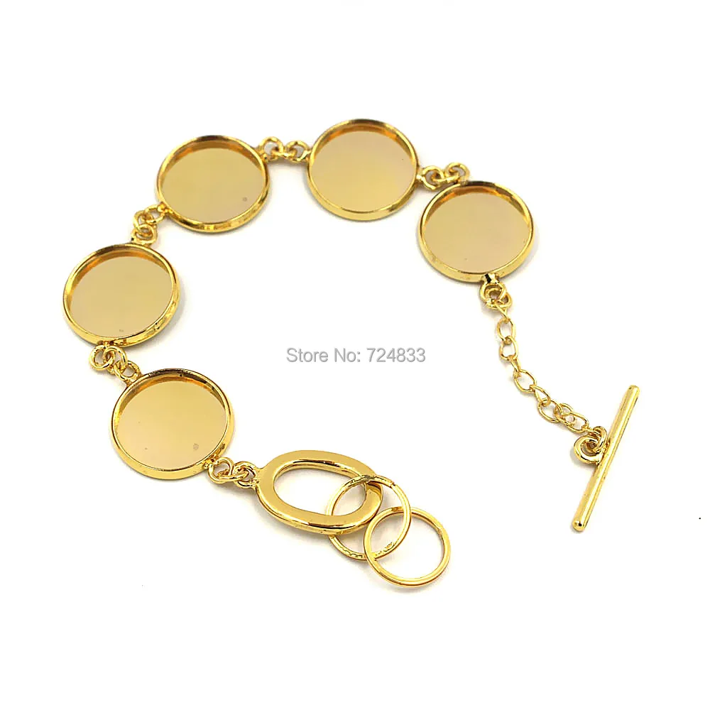 Fit 10mm to 25mm Glass Cabochon Bracelet Golden tone Plated Round Bezel Pad Link Chain Bracelet Base Blank Settings DIY Findings
Fit 10mm to 25mm Glass Cabochon Bracelet Golden tone Plated Round Bezel Pad Link Chain Bracelet Base Blank Settings DIY Findings
