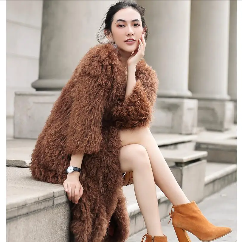Harppihop knitted Mongolian sheep fur coat jacket overcoat Russian women winter warm fur coat outwear longer style 4 colors
Harppihop knitted Mongolian sheep fur coat jacket overcoat Russian women winter warm fur coat outwear longer style 4 colors