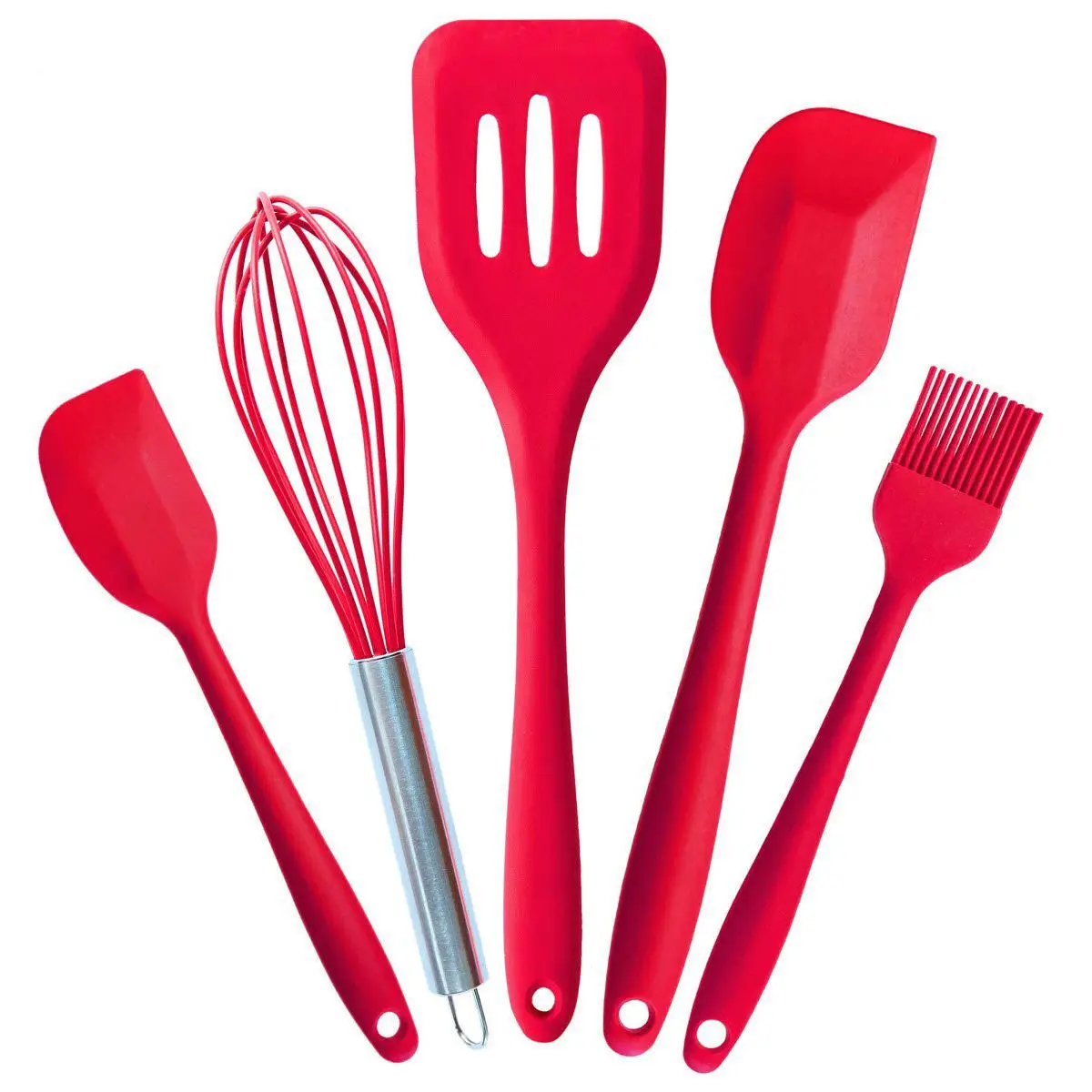 5Pcs Heat Resistant Silicone Cookware Set Nonstick Cooking Tools Kitchen & Baking Tool Kit Utensils Spoon Accessories
5Pcs Heat Resistant Silicone Cookware Set Nonstick Cooking Tools Kitchen & Baking Tool Kit Utensils Spoon Accessories