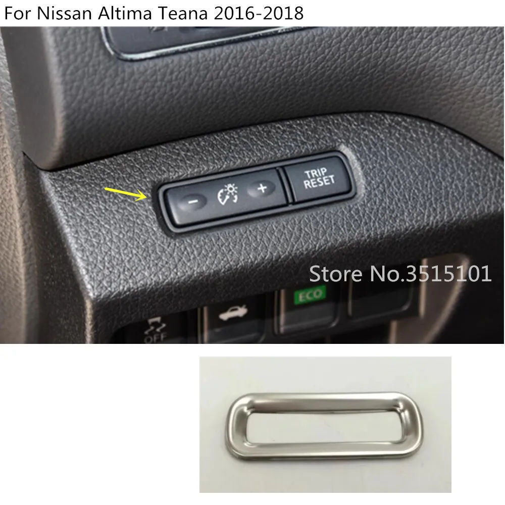 car stick cover Stainless steel front Headlight light switch inner Trim frame lamp panel For Nissan Altima Teana 2016 2017 2018
car stick cover Stainless steel front Headlight light switch inner Trim frame lamp panel For Nissan Altima Teana 2016 2017 2018
