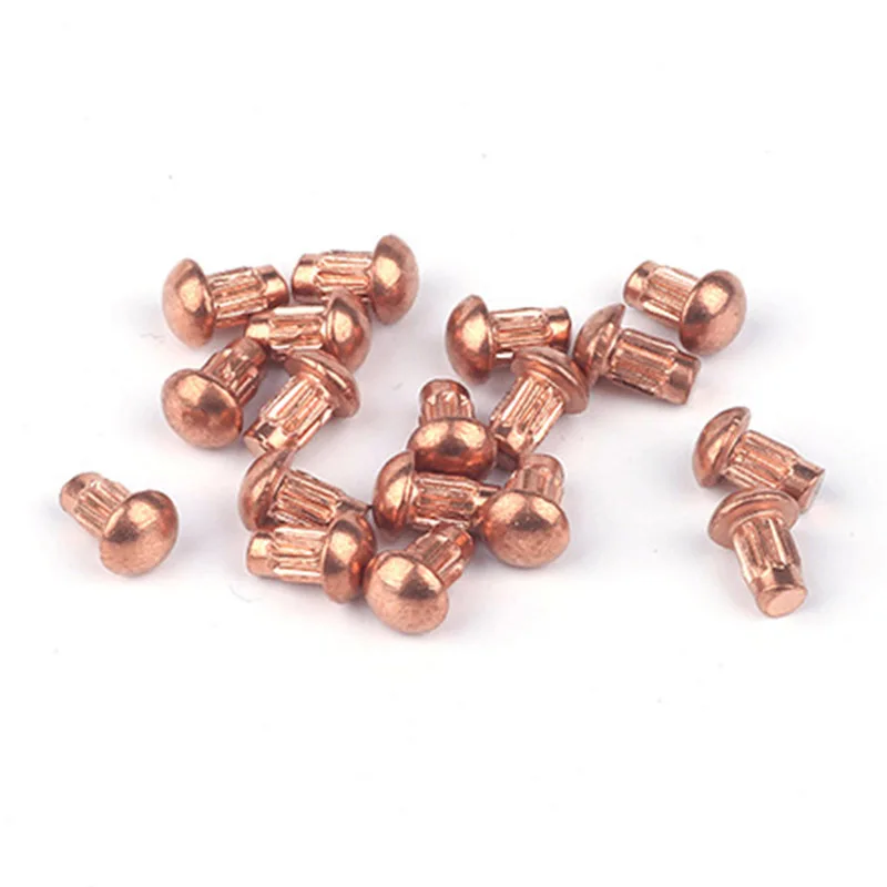 1//4 X 1-3//8 Round Head Copper Rivets; 100 PCS Box