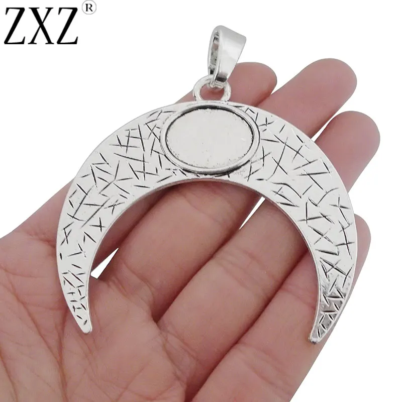 ZXZ 2pcs Antique Silver Tone Large Crescent Moon Double Horn Charms Pendants for Necklace Jewelry Making Findings 75x66mm
ZXZ 2pcs Antique Silver Tone Large Crescent Moon Double Horn Charms Pendants for Necklace Jewelry Making Findings 75x66mm