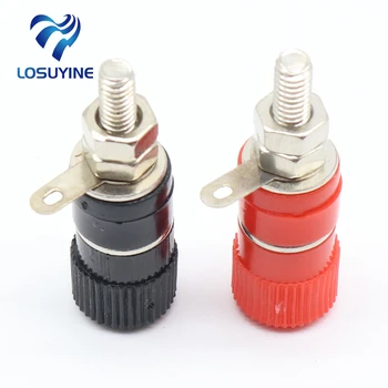 High Quality 1 pair (RED + BLACK) Amplifier Terminal Binding Post Banana Plug Jack Panel mount connector
High Quality 1 pair (RED + BLACK) Amplifier Terminal Binding Post Banana Plug Jack Panel mount connector